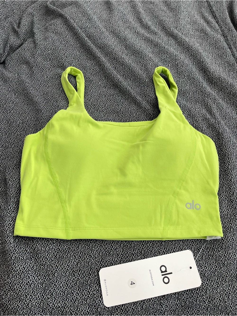 ALO Yoga Lime Green Cropped Sports Tank